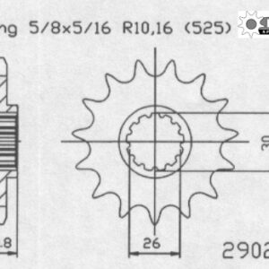 Прокладка выхлопной трубы MotoMaster 993-198 (OEM 90430-38054) 12