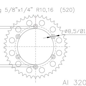 Задняя звезда Esjot 51-32024-48SG (аналог JTA460.48) алюминий ALU silver / green