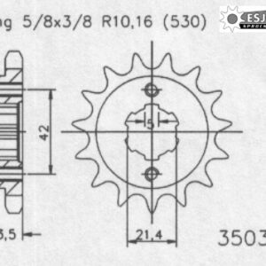 Передняя звезда Esjot 50-35035-15 (аналог JTF725.15) 2