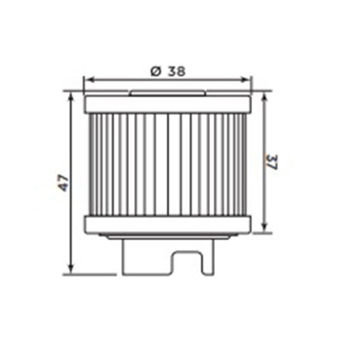 Масляный фильтр MIW H1021 (аналог HF118) 2