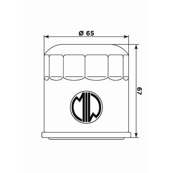 Масляный фильтр MIW PO22002 (аналог HF199) 4