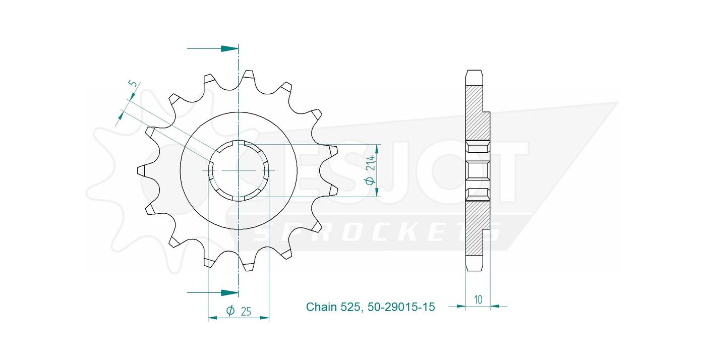 Передняя звезда Esjot 50-29016-14 (аналог JTF1182.14) 3