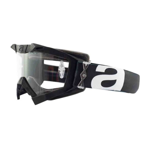 Кроссовые очки Ariete ADRENALINE PRIMIS очки черные, прозрачная линза с булавками (ARI-14001-NBN) 16