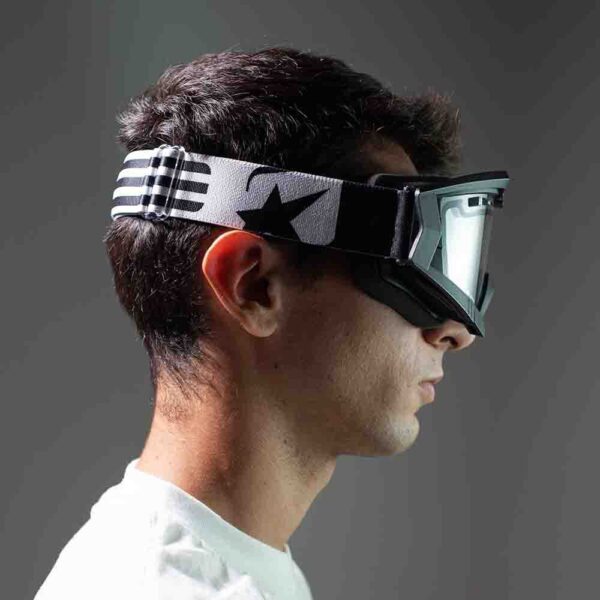 Кроссовые очки Ariete RC FLOW черные, двойные прозрачные вентилируемые линзы (ARI-13950-NBN) 5