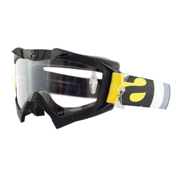 Кроссовые очки Ariete ADRENALINE PRIMIS очки черные, прозрачная линза с булавками (ARI-14001-NGN) 2