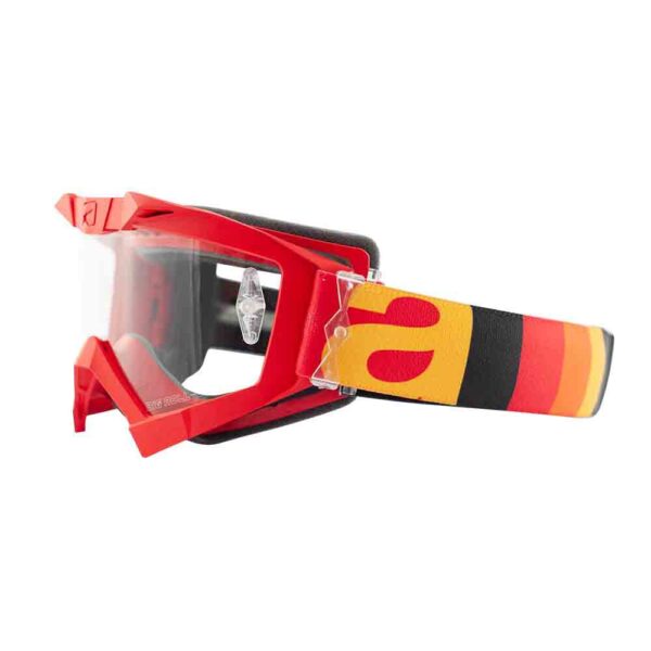 Кроссовые очки Ariete ADRENALINE PRIMIS очки красные, прозрачная линза с булавками (ARI-14001-RGN) 34