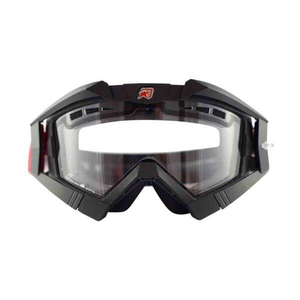 Кроссовые очки Ariete RC FLOW черные, двойные прозрачные вентилируемые линзы (ARI-13950-NRR)