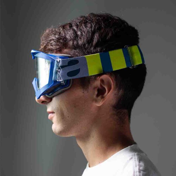 Кроссовые очки Ariete ADRENALINE PRIMIS очки синие, прозрачная линза с булавками (ARI-14001-ANA) 8