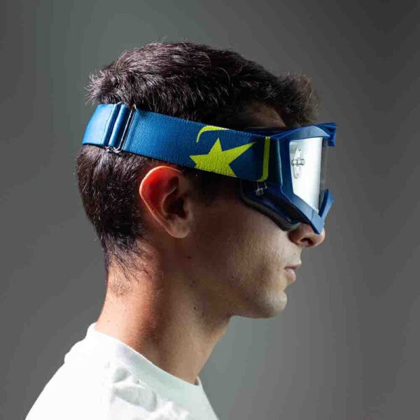 Кроссовые очки Ariete ADRENALINE PRIMIS очки синие, прозрачная линза с булавками (ARI-14001-ANA) 17