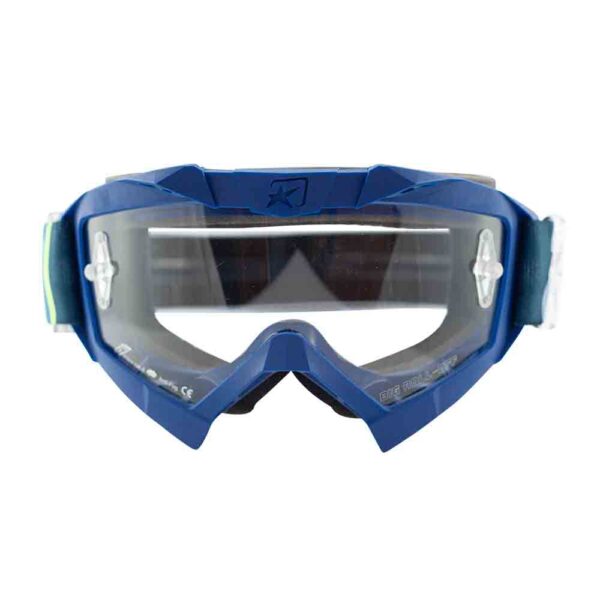 Кроссовые очки Ariete ADRENALINE PRIMIS очки синие, прозрачная линза с булавками (ARI-14001-ANA) 4