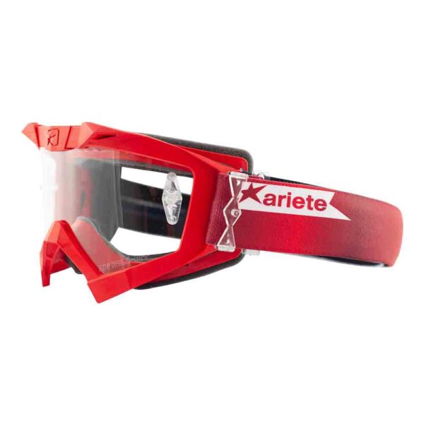Кроссовые очки Ariete ADRENALINE PRIMIS очки красные, прозрачная линза с булавками (ARI-14001-RRR) 8