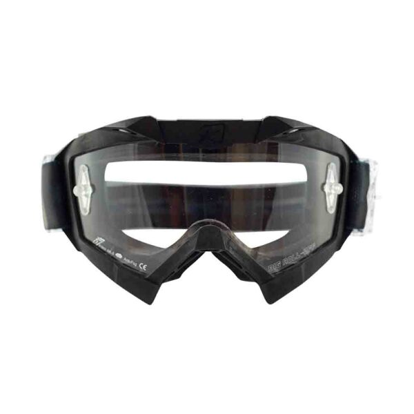 Кроссовые очки Ariete ADRENALINE PRIMIS очки черные, прозрачная линза с булавками (ARI-14001-NVN) 19