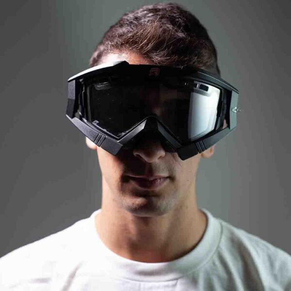 Кроссовые очки Ariete RC FLOW черные, двойные прозрачные вентилируемые линзы (ARI-13950-NGN) 11