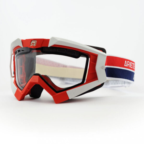 Кроссовые очки Ariete RC FLOW красные, двойные прозрачные вентилируемые линзы (ARI-13950-FRBA) 3