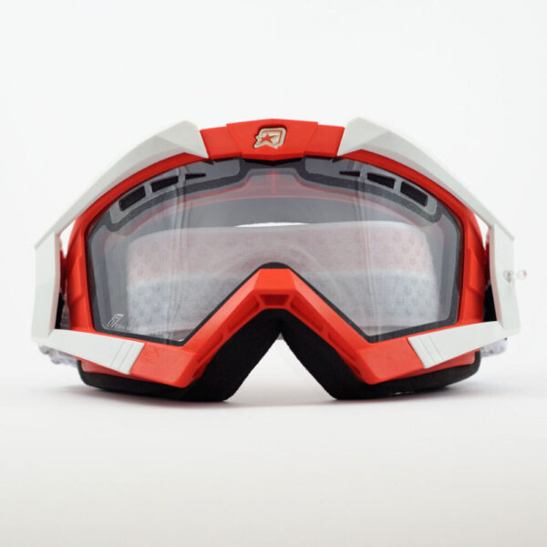 Кроссовые очки Ariete RC FLOW красные, двойные прозрачные вентилируемые линзы (ARI-13950-FRBA)