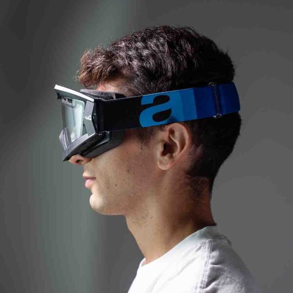 Кроссовые очки Ariete RC FLOW черные, двойные прозрачные вентилируемые линзы (ARI-13950-NAG)