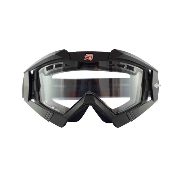 Кроссовые очки Ariete RC FLOW черные, двойные прозрачные вентилируемые линзы (ARI-13950-NAG) 4
