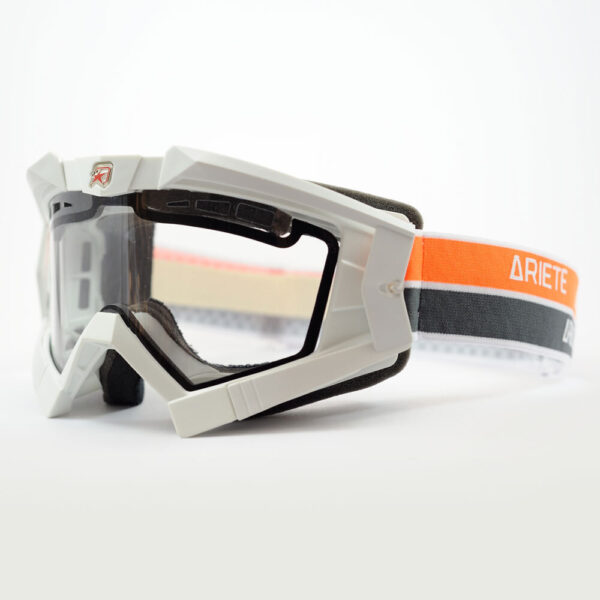 Кроссовые очки Ariete RC FLOW белые, двойные прозрачные вентилируемые линзы (ARI-13950-FBBO) 2