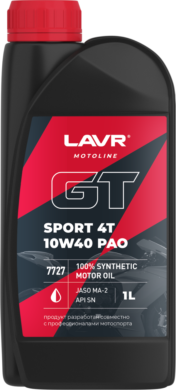 Моторное масло GT SPORT 4T, 1 л Ln7727 LAVR BE 2